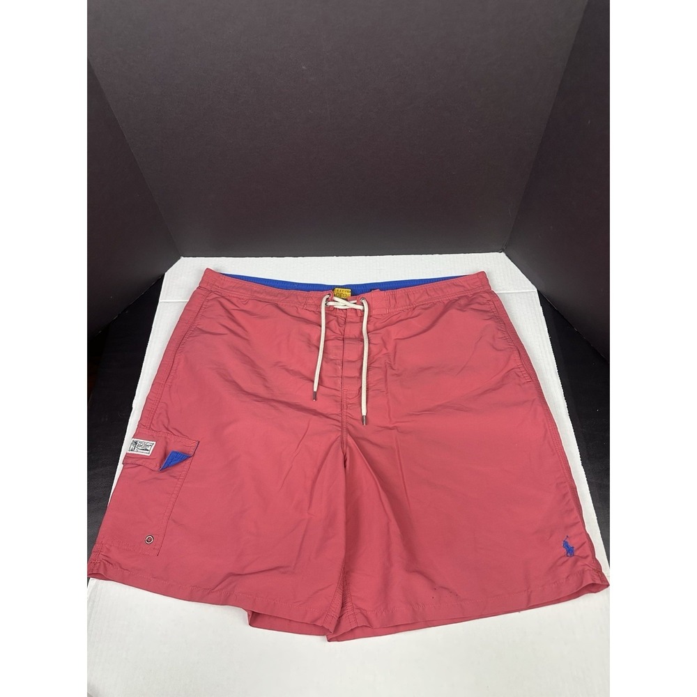 Polo Ralph Lauren Swimwear Swim Trunks Shorts Mens 1XB XL BIG Coral Pony Lined
